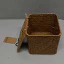 Seagrass Square Tissue Box Cover Woven Napkin Holder Decorative for Bathroom Farmhouse (Natural, 5.5 x 5.5 x 5.5 Inch)