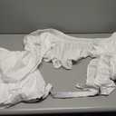 Wrap Around Bed Skirt, Elastic Dust Ruffles, Solid Color Bedskirt,Queen and King, 15" Drop (White)