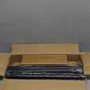 Wood Curtain Rods for Windows 72 to 144 Inch,1 Inch Boho Heavy Duty Curtain Rods with Imitation Wood Grain Finials, Adjustable Farmhouse Rustic Drapery Rod(6-12ft) (Black)