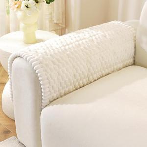 OstepDecor Washable Couch Cover for Dogs, Thick Pet Friendly Sofa Covers, Soft Couch Protector, Paw Cart Sofa Slipcovers, Cushion Protector for Leather, Sectional, Loveseat (20" x 24", White)