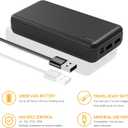 5V 2A 20000mah Heated Vest Heated Jacket Battery Pack Power Bank Rechargeable Battery for for Heated Vests Heated Jackets Heated Hoodies for Men Women(No DC Port, Not Suit for 7.4v)