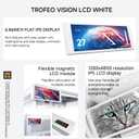 Thermalright Trofeo Vision LCD White Edition Case Sub-Display Features a 6.86-inch Full-Color LCD Screen (1280x480 Resolution) with Magnetic Panel Design. Supports DIY Dynamic/Static Images (White)