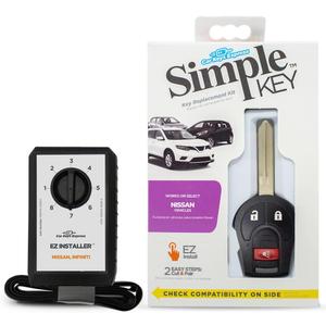 Simple Key DIY Programming Kit Designed for Nissan Vehicles - Program New, Uncut Car Key and Remote Fob Combo to Your Vehicle - No Tools Required, Easy, and Affordable - by Car Keys Express