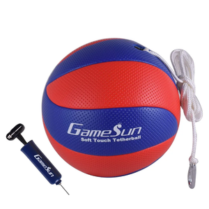 Tetherball and Rope,Full-Size Soft Rubber, Portable Tetherballs with Soft Rope - Great Outdoor Game for Family Fun Play