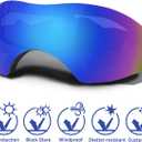 Small Dog Sunglasses, Dog Goggles with Adjustable Strap, UV Protection, Winproof, Snowproof