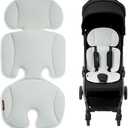 Momcozy Stroller Cooling Pad | Universal Soft Cooler Pad, Breathable & Adjustable Car Seat Liner | Detachable 2-Piece Cooling Cushion | Fits Strollers, Car Seat, High Chair, Bassinet, Swing