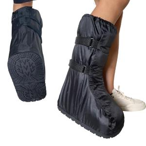 Waterproof Boot Cover for Medical and Orthopedic Boots, Heavy-Duty Non-Slip Sole, Reusable Shoe Protector for Rain, Snow, Beach, Garden, Indoor & Outdoor Use (Large)