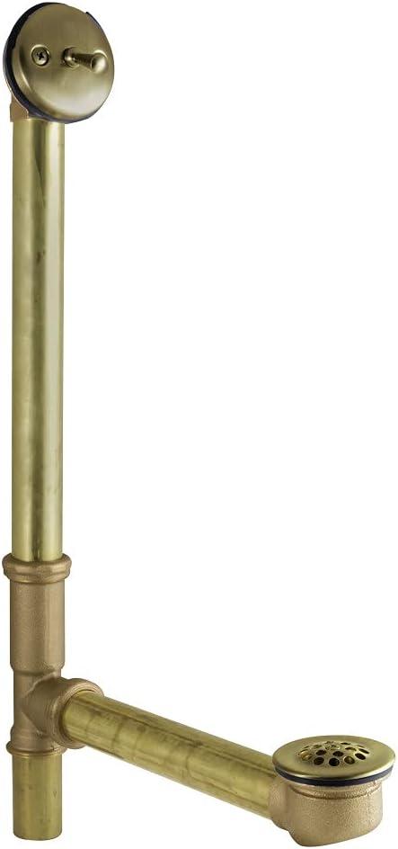 Kingston DTL1163 21" Trip Lever Waste & Overflow, Antique Brass