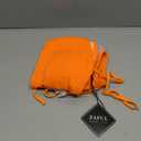 ZAFUL Women Strapless Textured Bandeau Bikini 2 Piece Swimwear Cheeky Solid Lace up Bathing Suits (Medium, 1-orange)