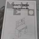 NUNU LAB White Vanity Desk with Mirror and Lights, Women Makeup Vanity with 16 RGB Colors Light & Power Outlet, 4 Cabinet, 2 Shelves & 5 Drawers for Bedroom (049 White)