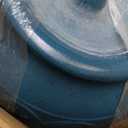 Teamson Home Floor Glazed Pot Water Fountain with Built-in LED Light and Pump for Outdoor Indoor Patio Garden Backyard Decking Home Décor, 17 inch Height, Teal