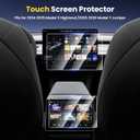 [Upgrade] 2 Pack Screen Protector for Tesla Model Y Juniper 2025~2026 / 2024~2025 2026 Model 3 Highland Screen Protector 15.4-Inch Front & 8-Inch Rear Touchscreen Tempered Glass Tesla Juniper Accessories