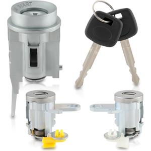 Ignition Switch and Door Lock Cylinder with 2 Keys Compatible with Toyota Tacoma 1995-2004, Replace 69052-35070, 69051-35070, DL108R, 69057-35070, 69005-35840, 69005-35850, 69052-04020