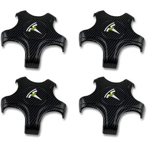 Center Caps Hubcaps Cover Aero Wheels for 18-inch Original Standard Rims Compatible with Model 3 (NOT Compatible with Model 3 Highland) (Carbon Fiber with Silver)