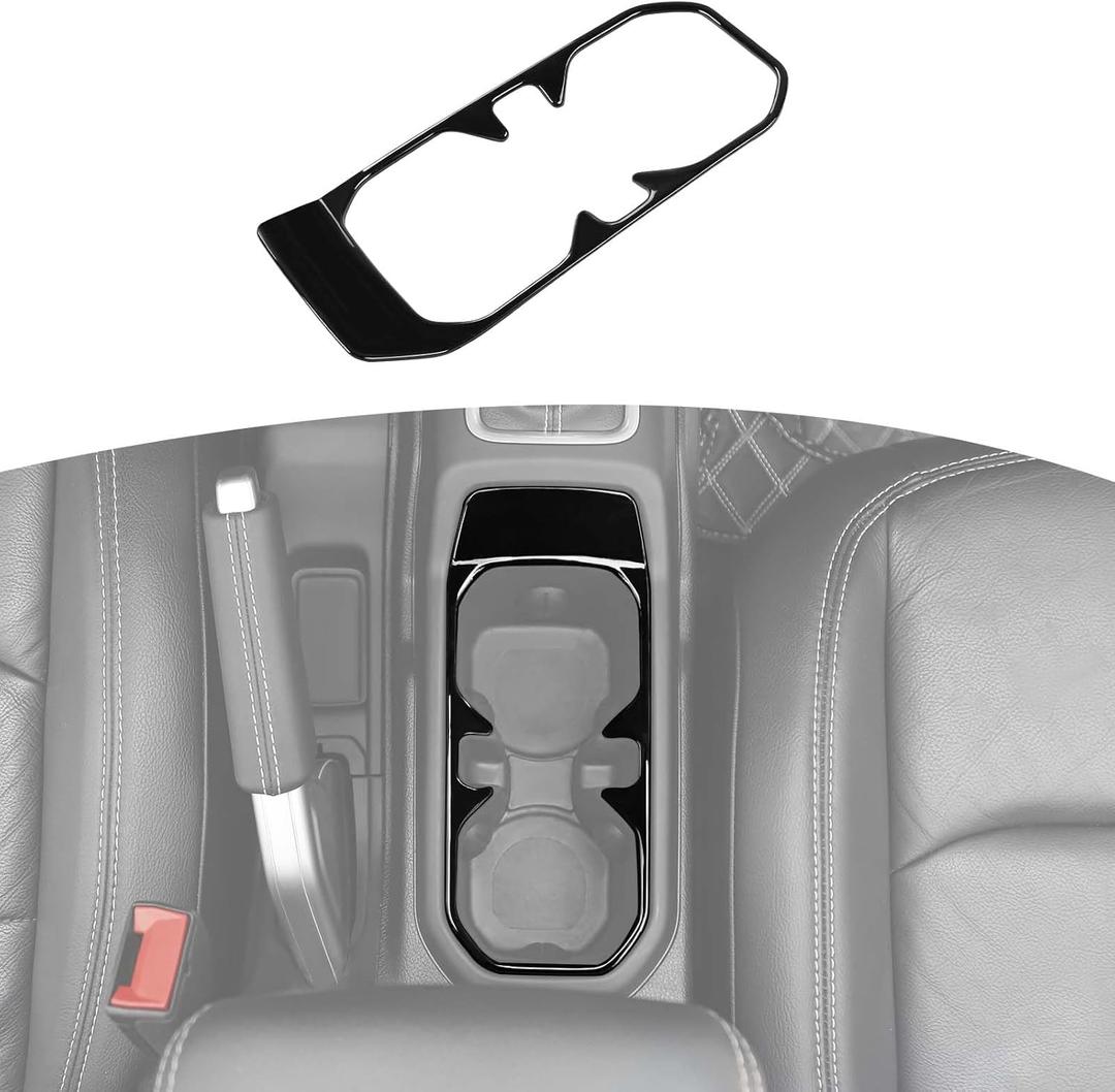 RT-TCZ for Wrangler JL Front Cup Holder Trim Black for Jeep Wrangler JL JLU Gladiator JT 2018-2024 Black Interior Accessories