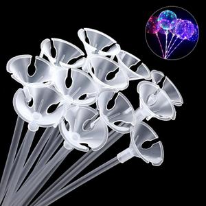 100pcs Plastic Balloon Holder Sticks,Balloon Sticks with Cups,Palitos para Globos,12.6 In Clear Long Balloons Stick Holder for Wedding,Birthday,Anniversary,Baby Shower Party Decorations