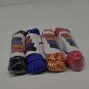 NovelBee 3/8" x 50' Diamond Braided Polypropylene Rope,Multi-Color Rope for Indoor Outdoor (4pcs;Black,Red,Blue,Orange)