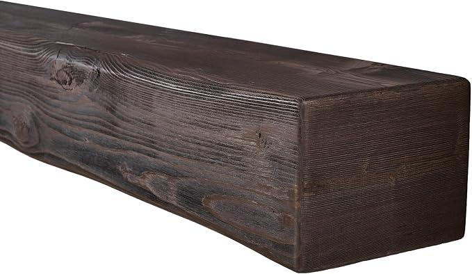G GOOD GAIN Fireplace Mantel Handmade Distressed, 60x8x6inch, Rustic
Solid Wood, Floating Mantel Shelf, Handcrafted, Wall-Mounted, Easy Hook Hanging, for Over Fireplace Livingroom Wall Decor