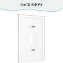 Decorative Light Switch Cover Plate Vintage Yellow Brown boards Tan Wood Plank 1 Gang Wall Plate Cover Single Toggle Switch Plate Covers Jumbo Electrical Switchplate Receptacle 2Pack