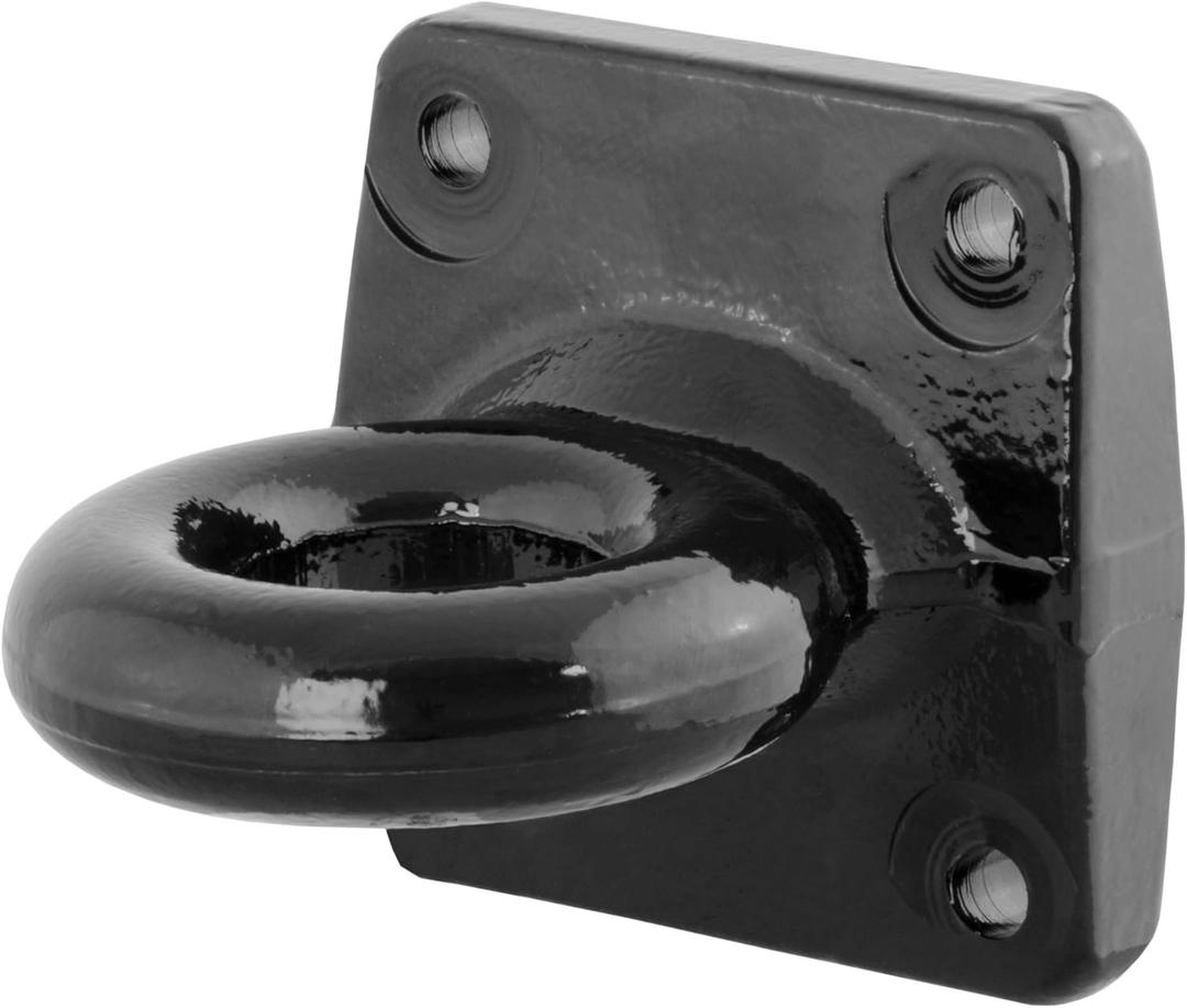 CURT 48550 Black Steel Pintle Hitch Lunette Ring 2-1/2-Inch ID, 35,000 lbs, 4-1/2-Inch Bolt Pattern