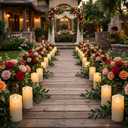 9 Pcs Flickering Flameless LED Pillar Candles, (D 3" x H 3" 4" 5" 6" 7") Battery Operated with Remote Plastic Wax Drip Fake Candles for Home Wedding Holiday Decor,Ivory