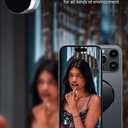 Electric Vacuum Magnetic Suction Phone Mount, Hands-Free Magnetic Cell Phone Holder for Car/Gym/Kitchen/Mirror/Bath/Smooth Surface, Compatible with iPhone & Android (Black)