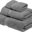 Superior Egyptian Cotton Pile Face Towel/Washcloth Set of 6, Ultra Soft Luxury Towels, Thick Plush Essentials, Absorbent Heavyweight, Guest Bath, Hotel, Spa, Home Bathroom, Shower Basics, Charcoal