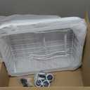 3-Tier Rolling Pantry Cart with Wheels, Stackable Wire Storage Floor Organizer for Kitchen Pantry Snack Shelves, Fruit Basket Stand, Vegetable Storage Rack for Food Snacks Onion Potato, White, 1 Pac