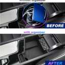 SXCY for 2018-2024 2025 XC60/2018-2024 XC90 Center Console Organizer for Volvo XC60 Accessories 2024 2025 XC60 Center Console Tray 2024 XC60 XC90 Armrest Console Organizer(with Coin Holder)