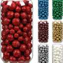 Shappy 1300 Pcs Christmas Glitter Ball Filler 7 Color Foam Ball Ornaments 12/17/20 mm Mini Colored Foam Ball Decorations for Xmas Vases Filler Crafts Holiday Decorations