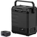 EENOUR D10 12 Volt Car Refrigerator, Portable Freezer 10.6Qt/10L, Compressor Electric Cooler, -4~50, 12/24V DC, 110~240V AC, 12V Fridge for Camping, Road Trips, RV, Truck (Battery Included) - Black