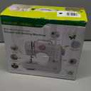 Mini Sewing Machine for Beginners, Portable Electric Sewing Machine with Dual Speed, 12 Built-in Stitches, Foot Pedal, and Accessories Kit for Home DIY Projects & Gift (White and Light Purple)