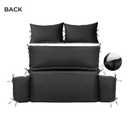 Cuteripe Waterproof Double Egg Chair Cushion Replacement for Patio 2 Person Hanging Egg Chair - Quick-Drying, Weather-Resistant, Soft Cotton Filling, Machine Washable (Black)