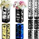 12 Pcs 2025 Graduation Table Decoration Class of 2025 Graduation Centerpiece Graduation Lantern Box for College School Graduation Party Supply Photo Prop, 4 Styles, 10.63 x 3.94 Inch(Black)