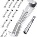 25Pcs 5" Gutter Hangers with Pre-Installed Screws & 1/4" Hex Driver for K-Style Aluminum Gutters