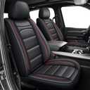 Seat Covers Fit for Dodge RAM 1500 2002-2025 2026: Compatible with RAM 1500 2500 3500 Crew Double Quad Cab Truck Pickup Car Seat Cover Faux Leather Seat Covers Only 2 Front