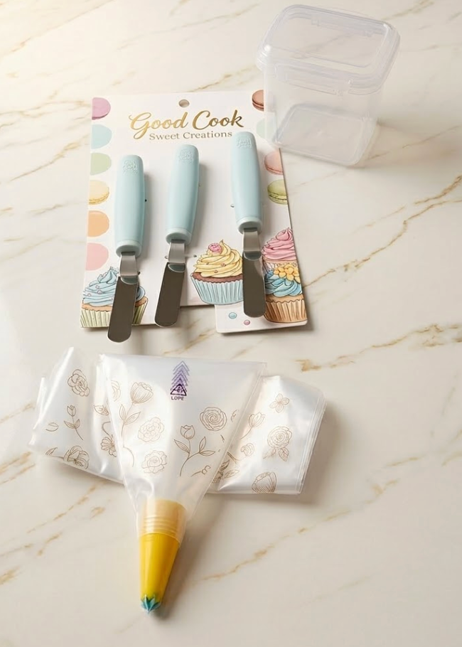 scrapcooking Stainless steel mini angled spatula - 21cm, 3 Pack, SISTEMA 2X13.5 OZ 400 ML