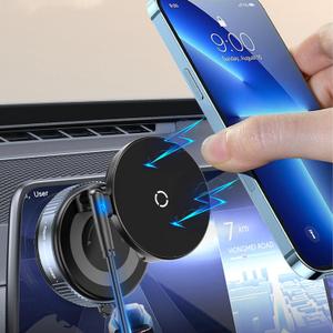 Spinning Vacuum Magnetic Phone Holder 15W Fast Wireless Charger for All Smartphones & All Car Models Holds Like Glue on Bumpy Roads! FCC Certified car Phone Mount Magnetic