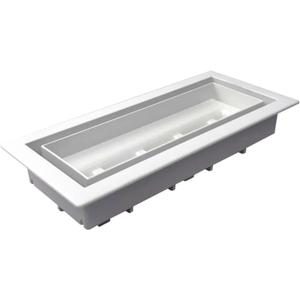 Fittes Framed Floor Vent [Lite], Minimalist ABS Plastic HVAC Air Return Register Cover, Customizable Modern Airflow Solution for Home Floor, Easy 15-Min DIY Install 4"x10" Cotton White 1 Pack