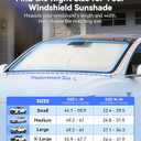 Nmoiss Ice Silk Air-Cooled Car Windshield Sun Shade, [Enjoy Superior Coolness & Comfort] 84.2% Heat Insulation UPF>50 UV Block Interior Protection, Universal Fit for Car SUV Truck, Medium 64"x32"