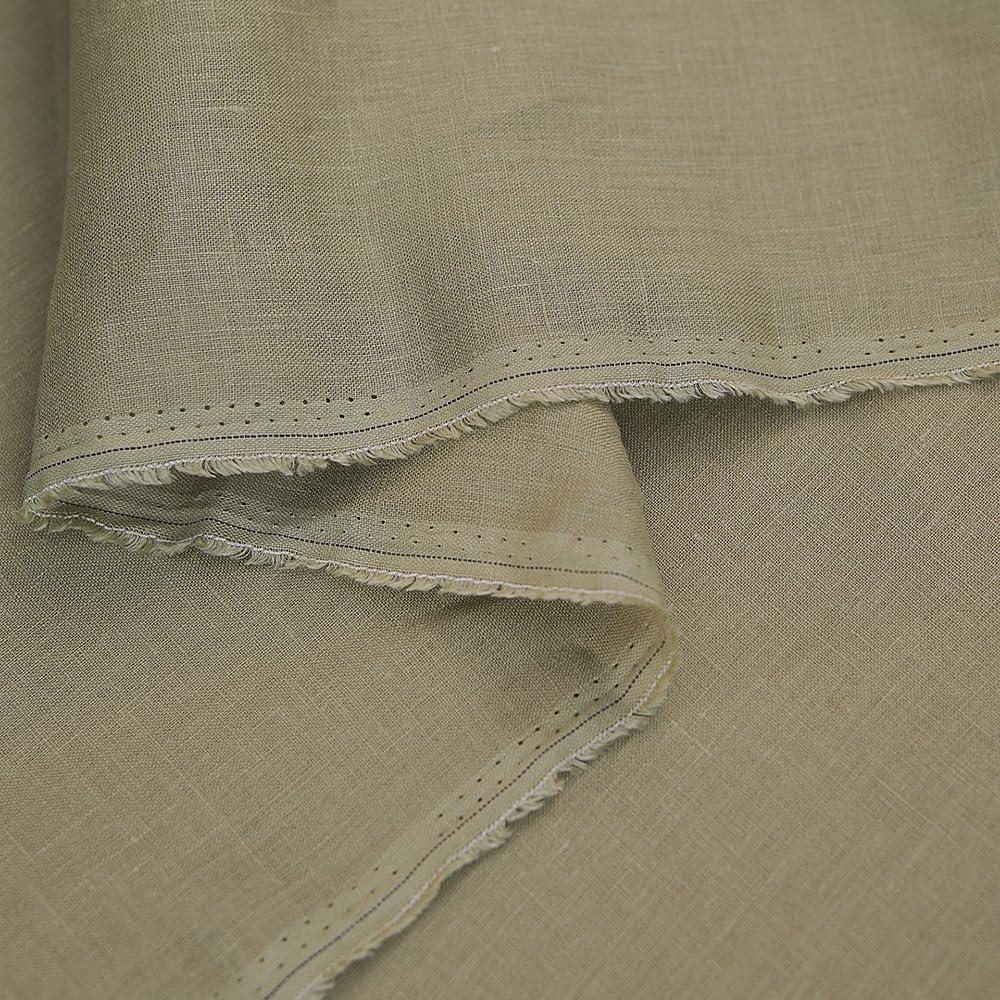 Japan Nature 100% Linen Fabric for Clothing, Home Decor, Pillow, Sofa, 56" Width, Craft by The Yard (Light Green Color)
