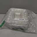 GUSTO [1 lb - 100 Count Disposable Aluminum Foil Pans with Clear Dome Lids, 5x4 Takeout Pans Great for Baking, Cooking, Storage, and Freezing 