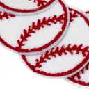 TEHAUX Wear-Resistant Baseball Hat Patches 3.03 Inch Embroidered Appliques for DIY Clothes Decoration Repair on Jackets Bags Hats