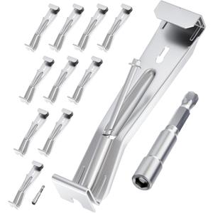 25Pcs 5" Gutter Hangers with Pre-Installed Screws & 1/4" Hex Driver for K-Style Aluminum Gutters