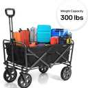 Mac Sports Collapsible Folding Outdoor Utility Wagon, Black