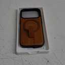 for iPhone 17 Pro Case Leather | iPhone 17 Pro Leather Case with Stand | Compatible with MagSafe with Magnetic Ring Grip Holder (Brown, IP17 Pro-6.3inch)