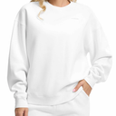 G Gradual Women's Crewneck Sweatshirts Oversized Cotton-blend Fleece Pullover Sweatshirt for Women Loose Fit, M