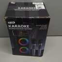 Bluetooth Speaker with 2 Rechargeable Wireless Microphone - Portable Party Speaker with Colorful Lights - Floorstanding Speakers Support TWS/AUX/USB/TF Card Ideal for Party,Home,Camping