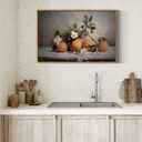 VIYYIEA Vintage Farmhouse Framed Wall Art, Oranges Still Life Paintings Kitchen Decor Aesthetic, Canvas Print Artwork, Rustic Home Wall Pictures for Living Room Bathroom Bedroom, 16x24 Inch