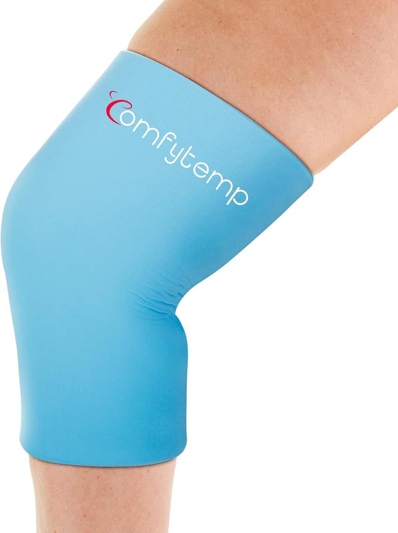 Comfytemp Elbow & Knee Ice Pack Wrap for Injuries, Compression Sleeve for Knees Replacement Surgery, Reusable Gel Hot Cold Pack Recovery for Knee, Elbow, Ankle, Arm, Calf, Leg, Wrist, Get Well Gift (Medium)